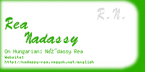 rea nadassy business card